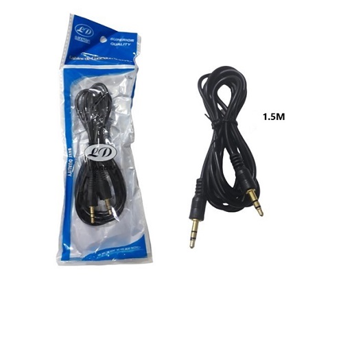 Cable auxiliar negro 1,5 metros